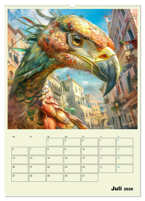 Hybrid Tiere zum Schmunzeln - Planer (CALVENDO Premium Wandkalender 2026)