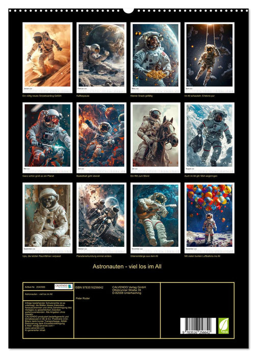 Astronauten - viel los im All (CALVENDO Premium Wandkalender 2026)