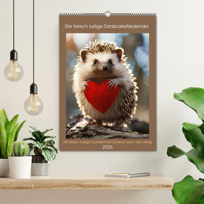 Der tierisch lustige Dankbarkeitskalender (CALVENDO Wandkalender 2026)