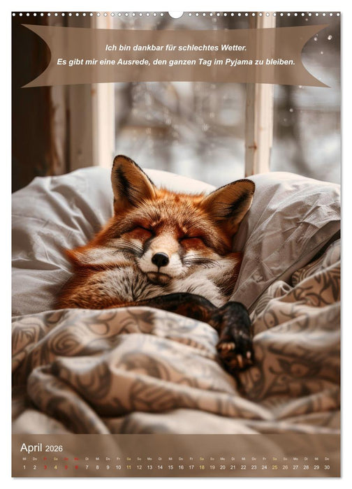 Der tierisch lustige Dankbarkeitskalender (CALVENDO Wandkalender 2026)