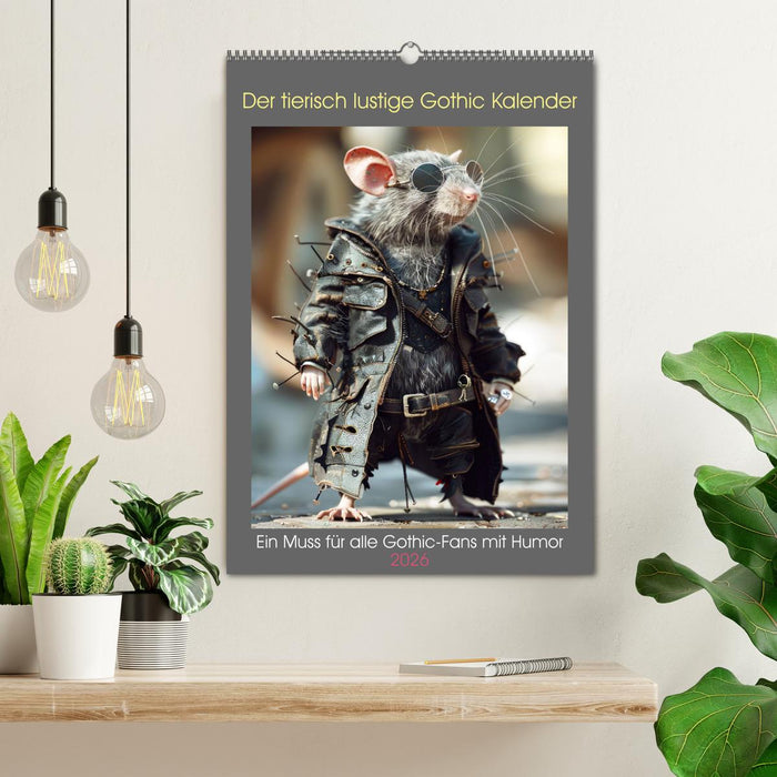 Der tierisch lustige Gothic Kalender (CALVENDO Wandkalender 2026)