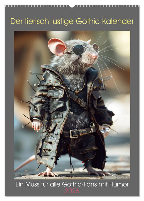 Der tierisch lustige Gothic Kalender (CALVENDO Wandkalender 2026)