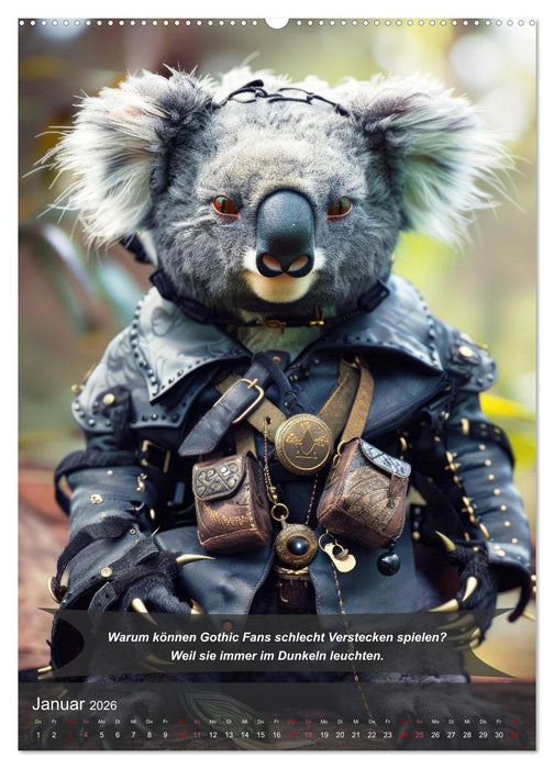 Der tierisch lustige Gothic Kalender (CALVENDO Wandkalender 2026)
