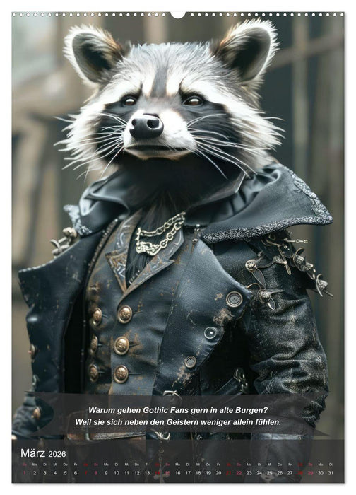 Der tierisch lustige Gothic Kalender (CALVENDO Wandkalender 2026)