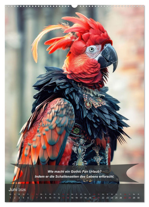 Der tierisch lustige Gothic Kalender (CALVENDO Wandkalender 2026)