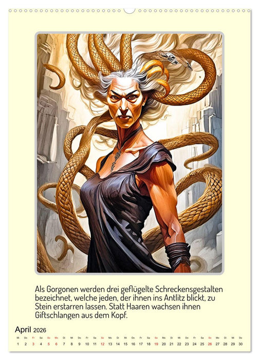 Mythologische Gestalten der griechischen Antike (CALVENDO Premium Wandkalender 2026)