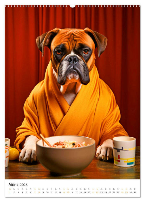 Hunde & Ramen - Ein Jahr voller Genuss und Freude (CALVENDO Premium Wandkalender 2026)