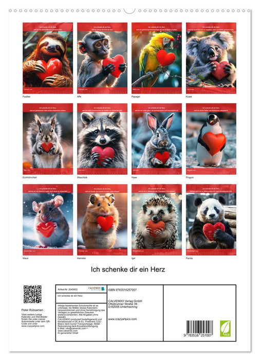 Ich schenke dir ein Herz (CALVENDO Premium Wandkalender 2026)