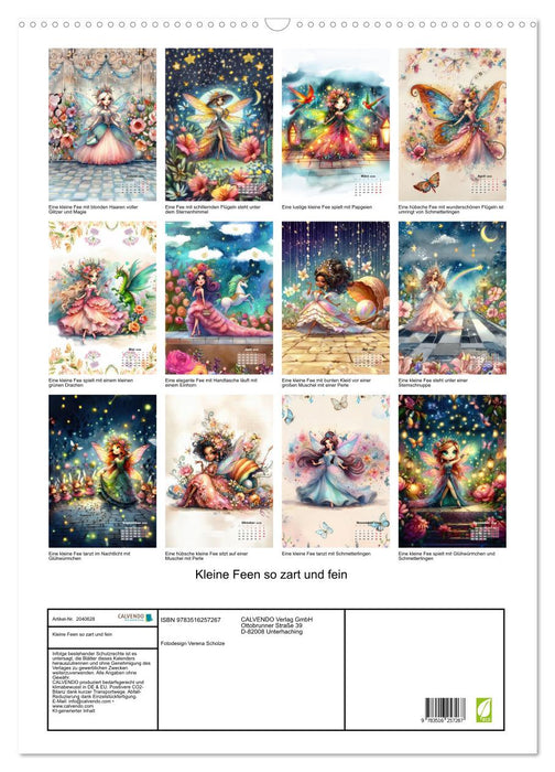 Kleine Feen so zart und fein (CALVENDO Wandkalender 2026)
