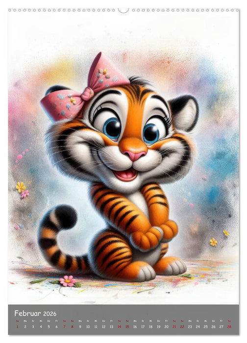 Tierische Spaßgesichter - Alberne Gesichter der Zootiere (CALVENDO Premium Wandkalender 2026)