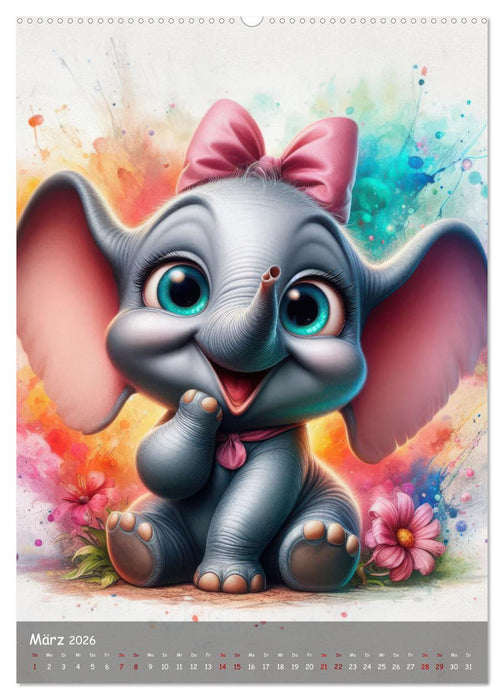 Tierische Spaßgesichter - Alberne Gesichter der Zootiere (CALVENDO Premium Wandkalender 2026)