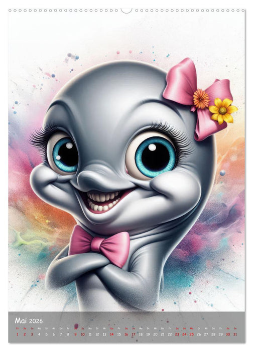Tierische Spaßgesichter - Alberne Gesichter der Zootiere (CALVENDO Premium Wandkalender 2026)