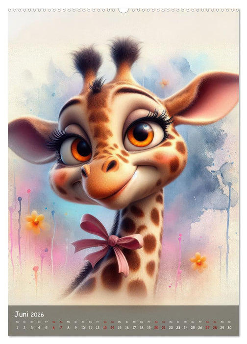 Tierische Spaßgesichter - Alberne Gesichter der Zootiere (CALVENDO Premium Wandkalender 2026)