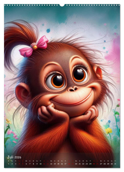 Tierische Spaßgesichter - Alberne Gesichter der Zootiere (CALVENDO Premium Wandkalender 2026)
