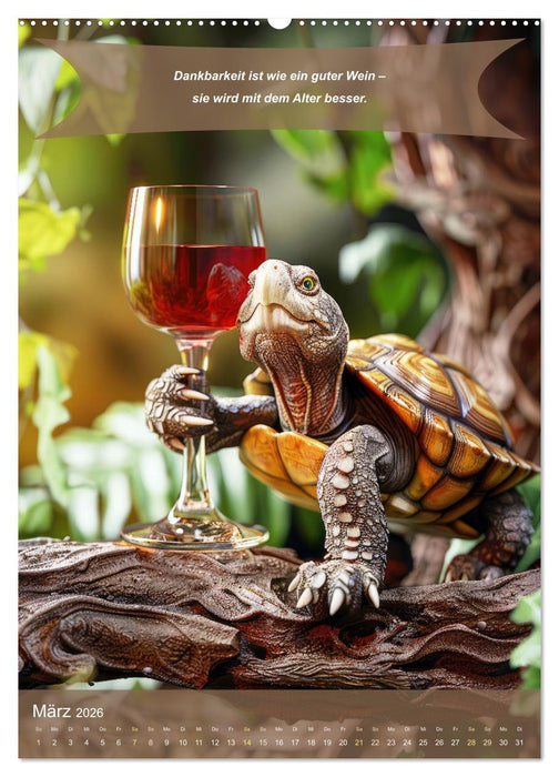 Der tierisch lustige Dankbarkeitskalender (CALVENDO Premium Wandkalender 2026)