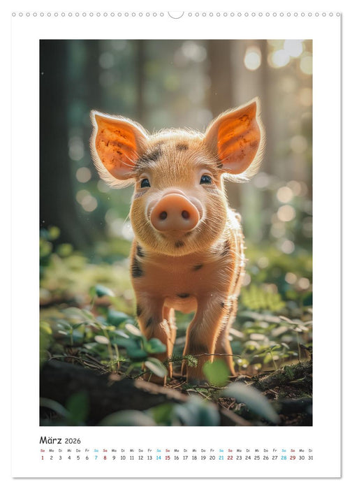 Schwein gehabt (CALVENDO Premium Wandkalender 2026)