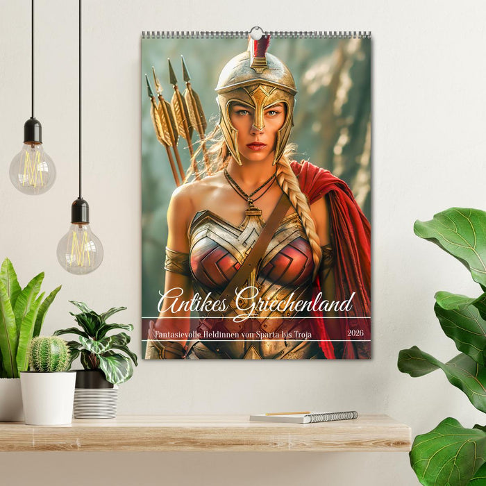 Antikes Griechenland - Fantasievolle Heldinnen von Sparta bis Troja (CALVENDO Wandkalender 2026)