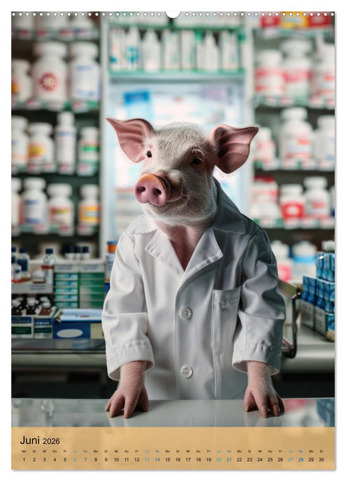 Der tierisch lustige Apotheker-Kalender (CALVENDO Premium Wandkalender 2026)