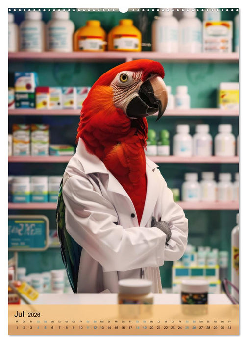 Der tierisch lustige Apotheker-Kalender (CALVENDO Premium Wandkalender 2026)
