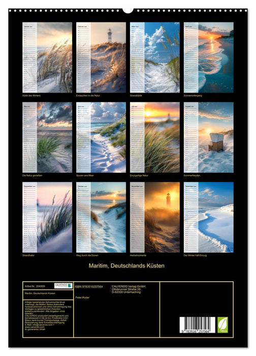 Maritim, Deutschlands Küsten (CALVENDO Premium Wandkalender 2026)