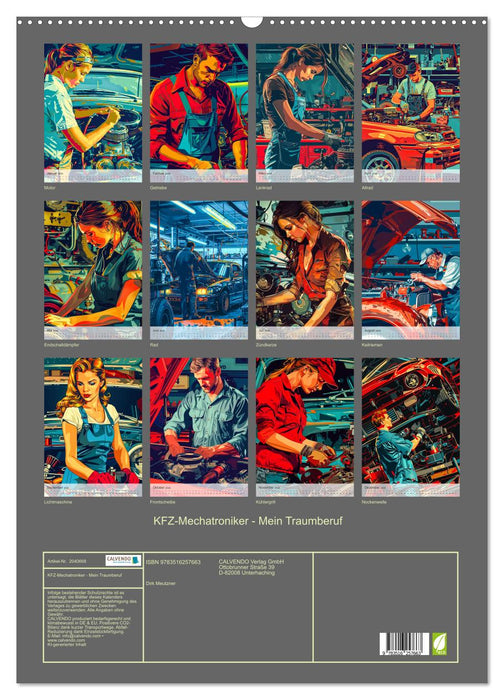 KFZ-Mechatroniker - Mein Traumberuf (CALVENDO Wandkalender 2026)