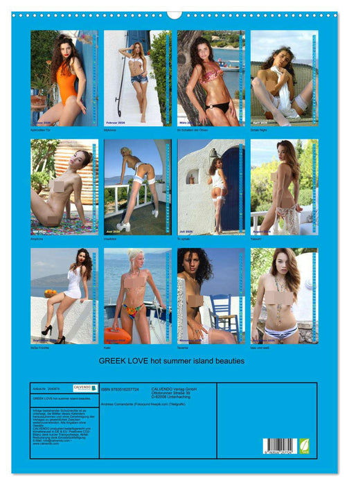 GREEK LOVE hot summer island beauties (CALVENDO Wandkalender 2026)