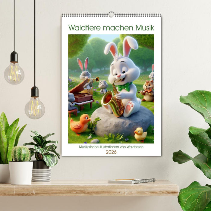 Waldtiere machen Musik (CALVENDO Wandkalender 2026)