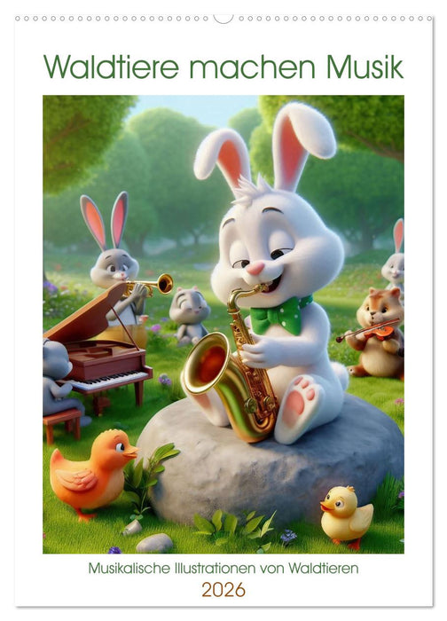 Waldtiere machen Musik (CALVENDO Wandkalender 2026)