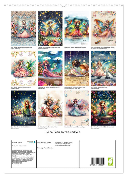 Kleine Feen so zart und fein (CALVENDO Premium Wandkalender 2026)