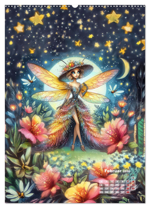Kleine Feen so zart und fein (CALVENDO Premium Wandkalender 2026)