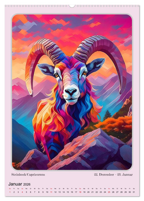 Bilder der Sternzeichen im Ablauf des Jahres (CALVENDO Wandkalender 2026)