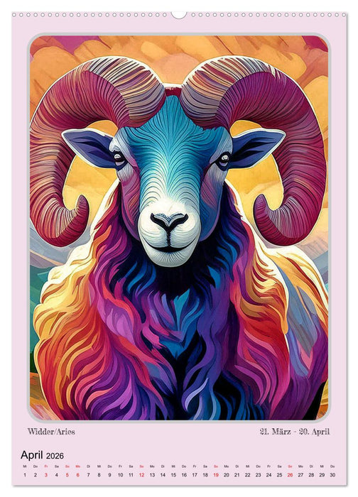 Bilder der Sternzeichen im Ablauf des Jahres (CALVENDO Wandkalender 2026)