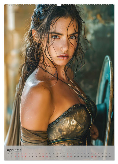 Antikes Griechenland - Fantasievolle Heldinnen von Sparta bis Troja (CALVENDO Premium Wandkalender 2026)