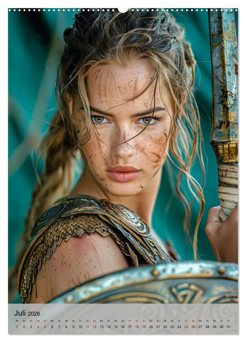 Antikes Griechenland - Fantasievolle Heldinnen von Sparta bis Troja (CALVENDO Premium Wandkalender 2026)