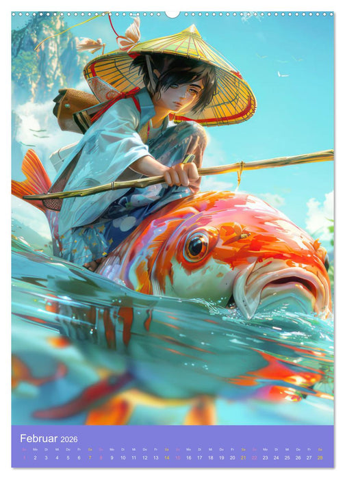 Abenteuerlust pur - Spaß mit Manga Boys und Girls (CALVENDO Premium Wandkalender 2026)