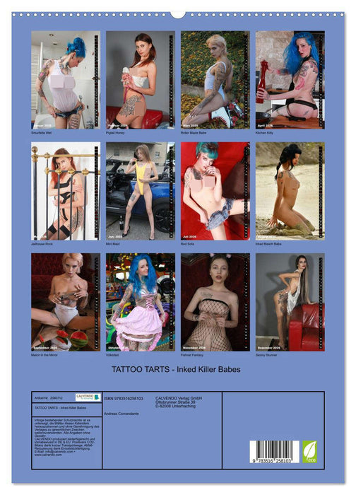 TATTOO TARTS - Inked Killer Babes (CALVENDO Premium Wandkalender 2026)