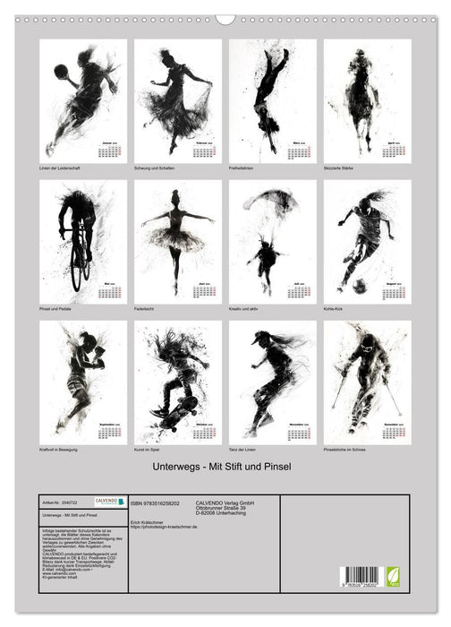 Unterwegs - Mit Stift und Pinsel (CALVENDO Wandkalender 2026)