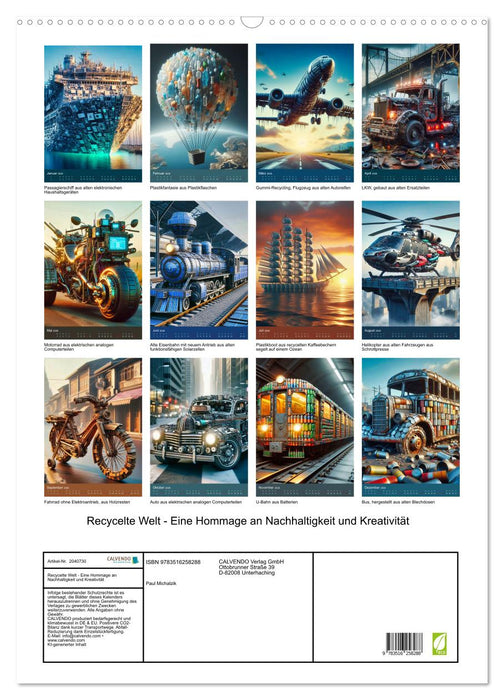 Recycelte Welt - Eine Hommage an Nachhaltigkeit und Kreativität (CALVENDO Wandkalender 2026)