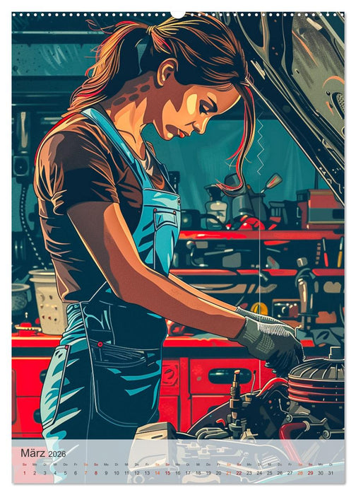 KFZ-Mechatroniker - Mein Traumberuf (CALVENDO Premium Wandkalender 2026)