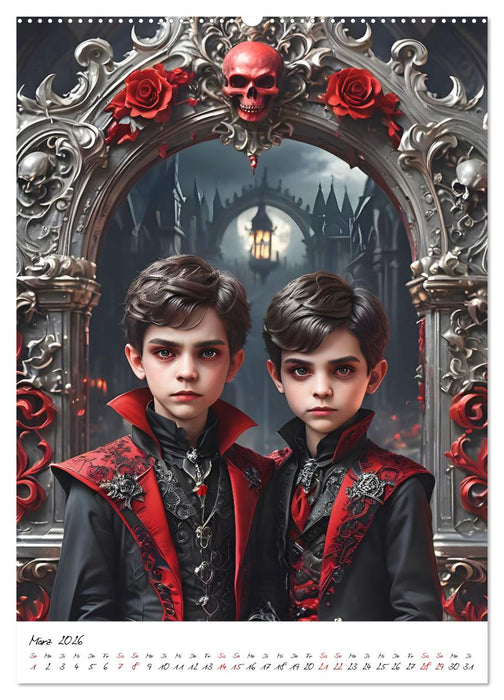 Vampirkinder der Finsternis (CALVENDO Premium Wandkalender 2026)