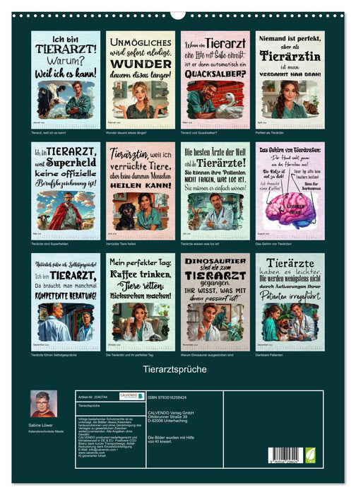 Tierarztsprüche (CALVENDO Wandkalender 2026)