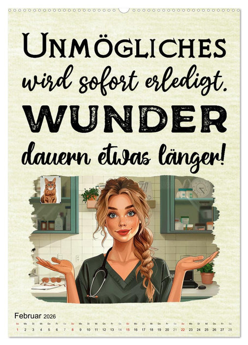 Tierarztsprüche (CALVENDO Wandkalender 2026)