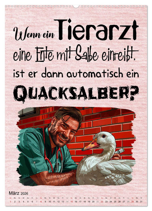 Tierarztsprüche (CALVENDO Wandkalender 2026)