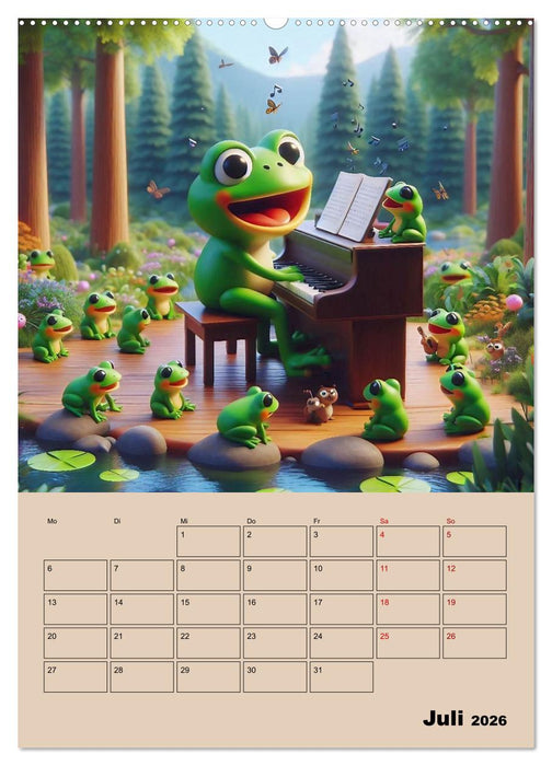 Waldtiere machen Musik (CALVENDO Premium Wandkalender 2026)