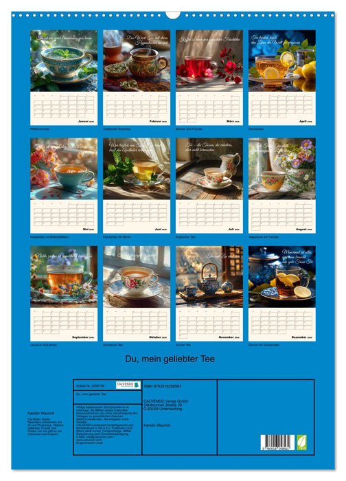 Du, mein geliebter Tee (CALVENDO Wandkalender 2026)