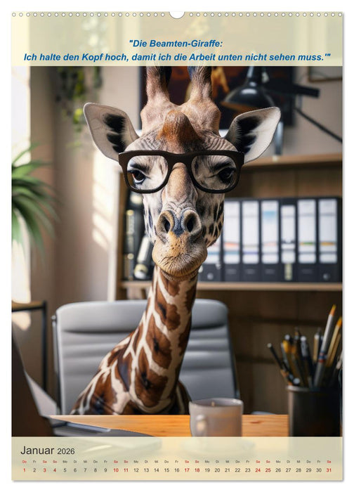 Der tierisch lustige Beamtenkalender (CALVENDO Wandkalender 2026)