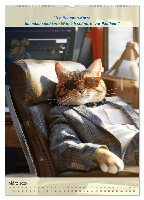 Der tierisch lustige Beamtenkalender (CALVENDO Wandkalender 2026)