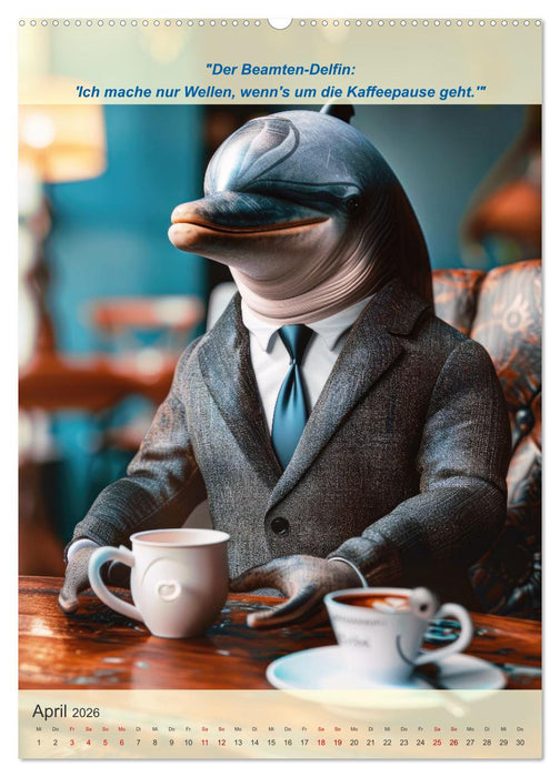 Der tierisch lustige Beamtenkalender (CALVENDO Wandkalender 2026)