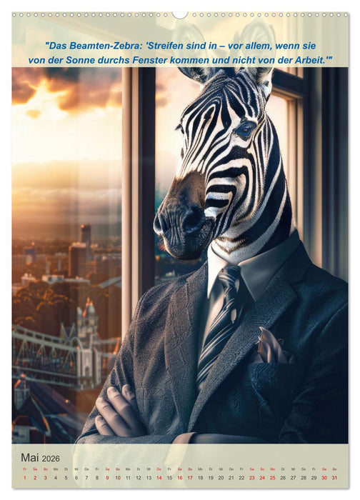 Der tierisch lustige Beamtenkalender (CALVENDO Wandkalender 2026)