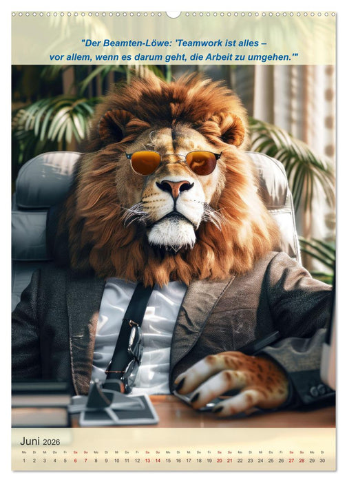 Der tierisch lustige Beamtenkalender (CALVENDO Wandkalender 2026)